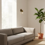 One-Light Minimal Brass Wall Sconce with Angled Socket