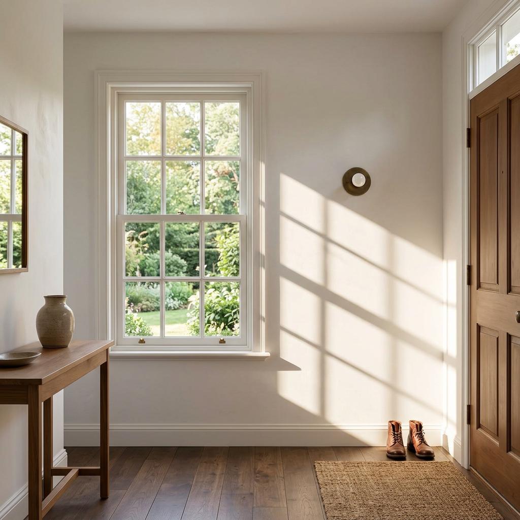 One-Light Minimal Brass Wall Sconce with Flush Back Plate