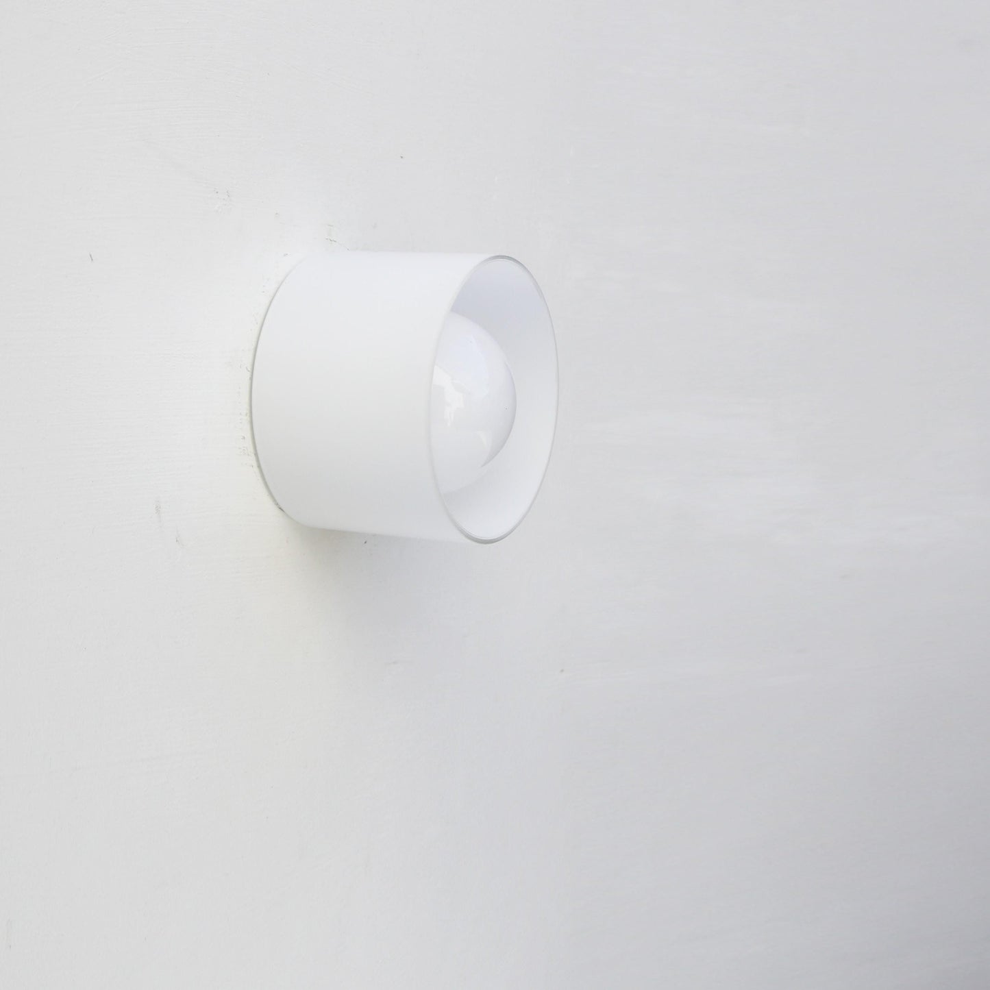 One-Light Opal Glass Cylinder Flush Mount Ceiling Light