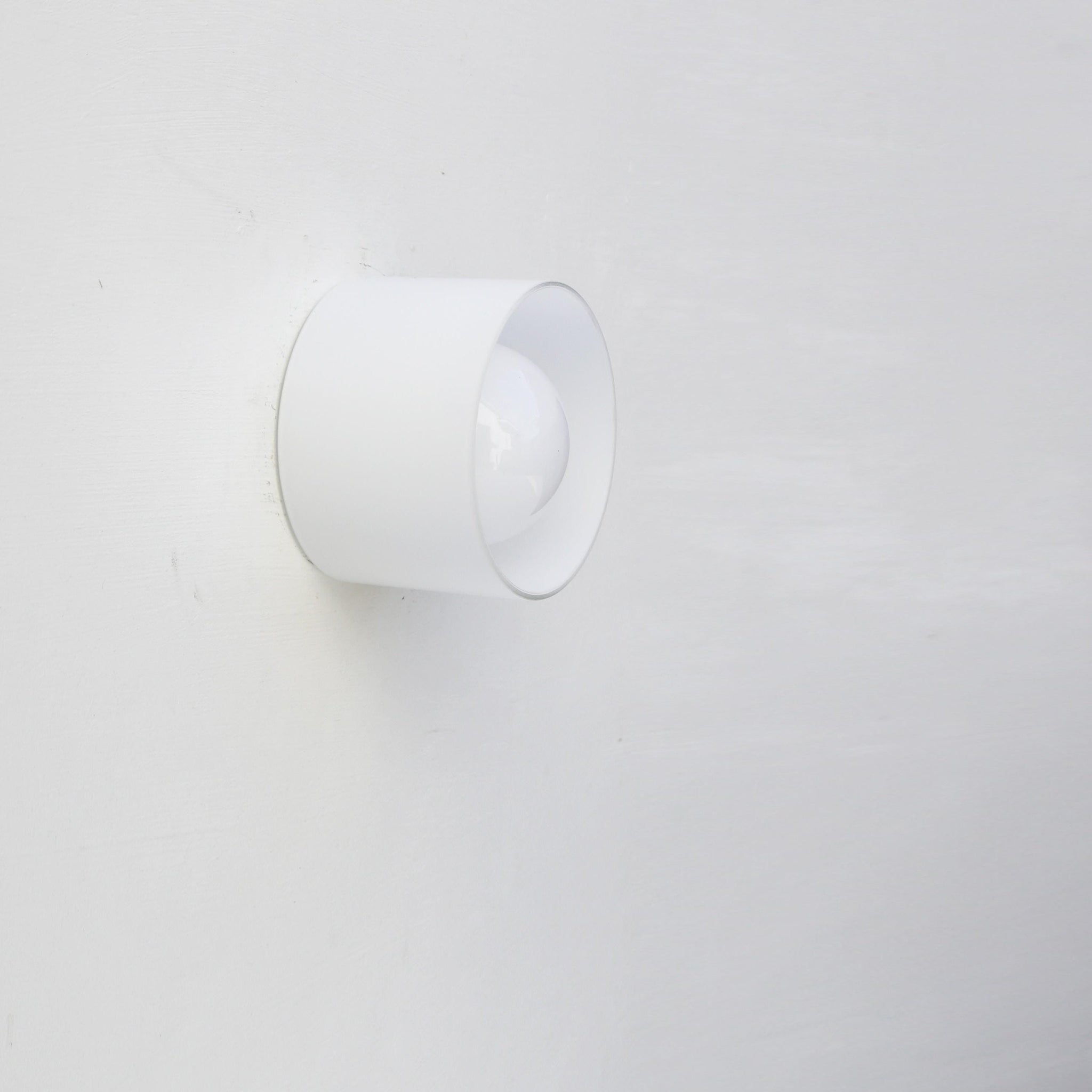 One-Light Opal Glass Cylinder Flush Mount Ceiling Light
