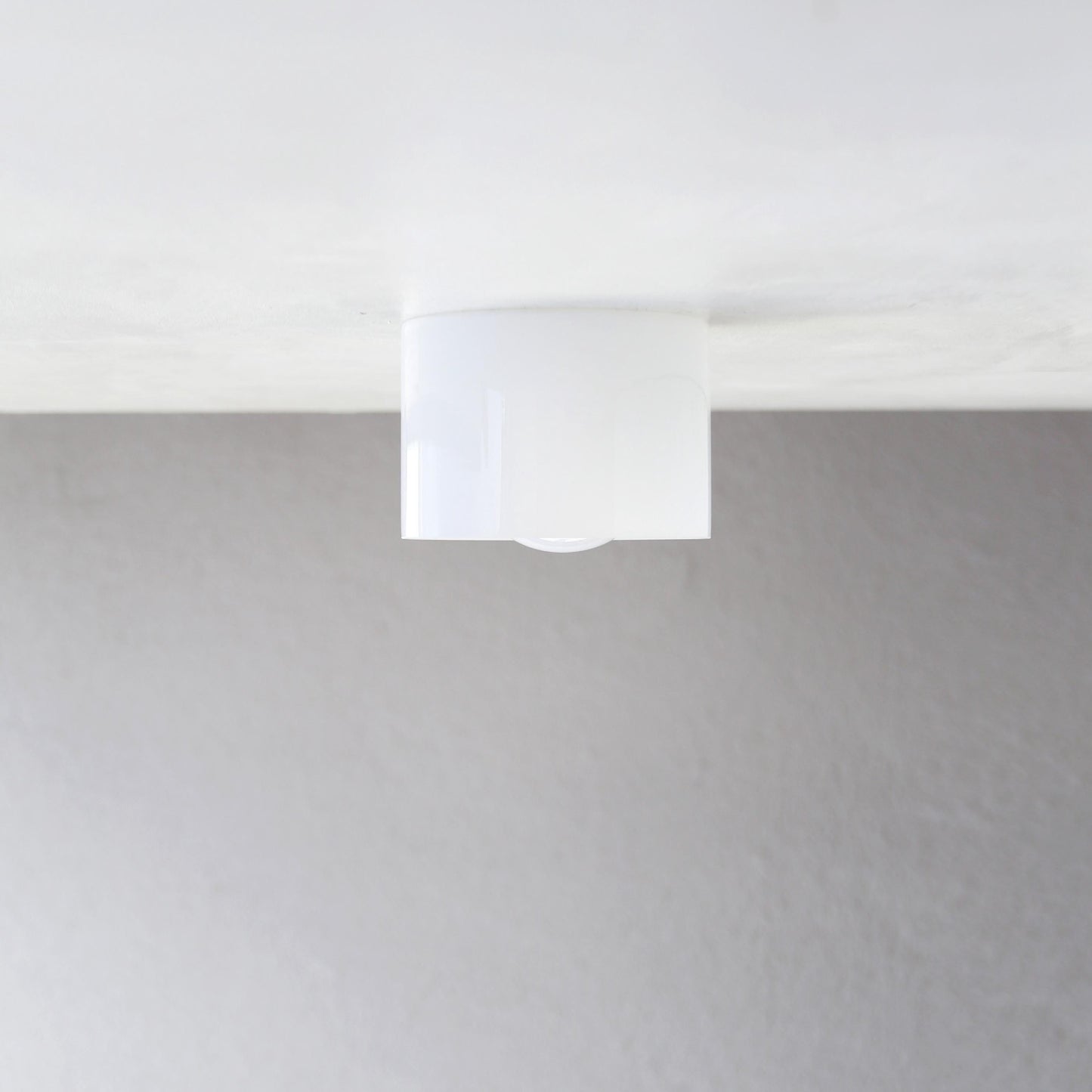 One-Light Opal Glass Cylinder Flush Mount Ceiling Light