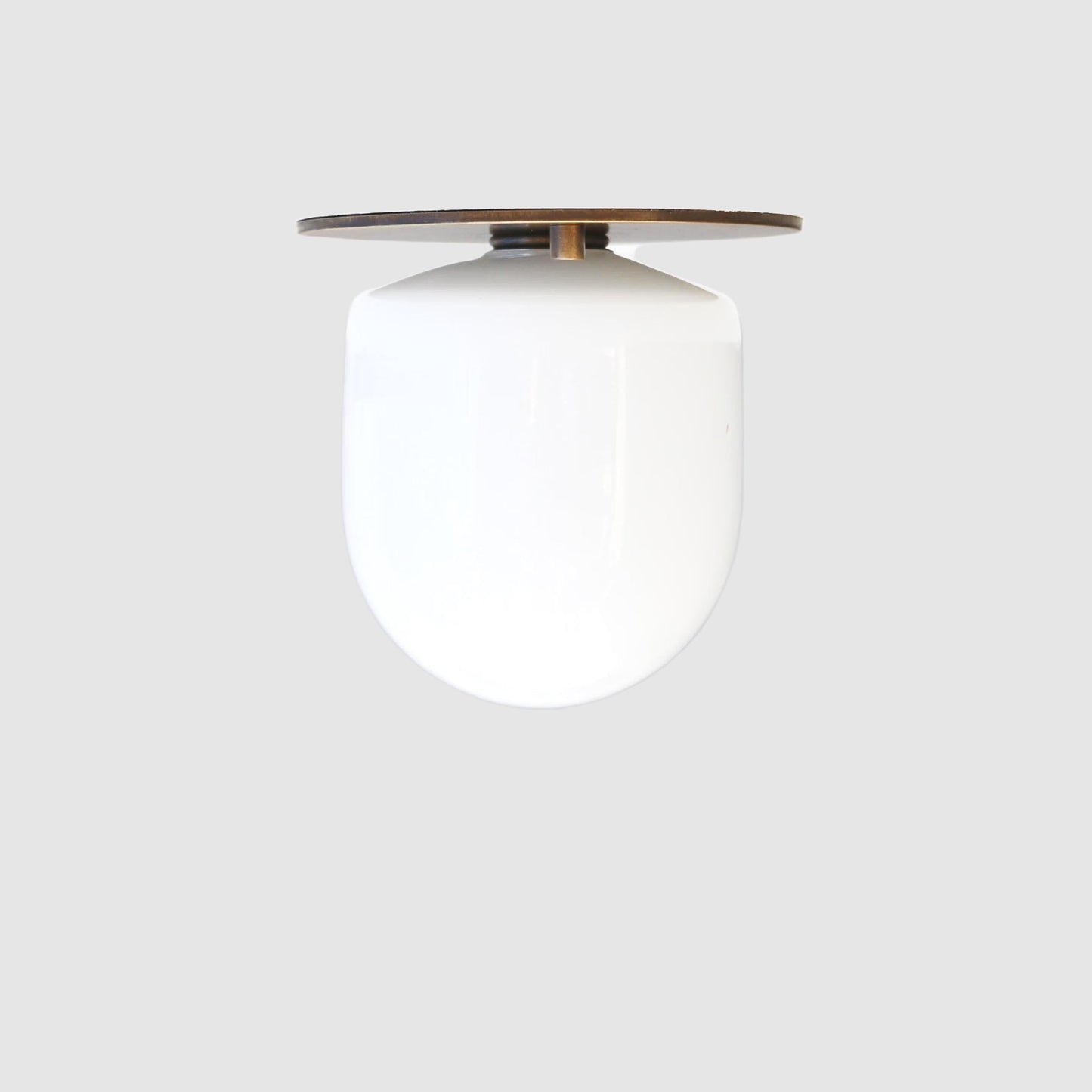 One-Light Opal Glass Dome Flush Mount Ceiling Light