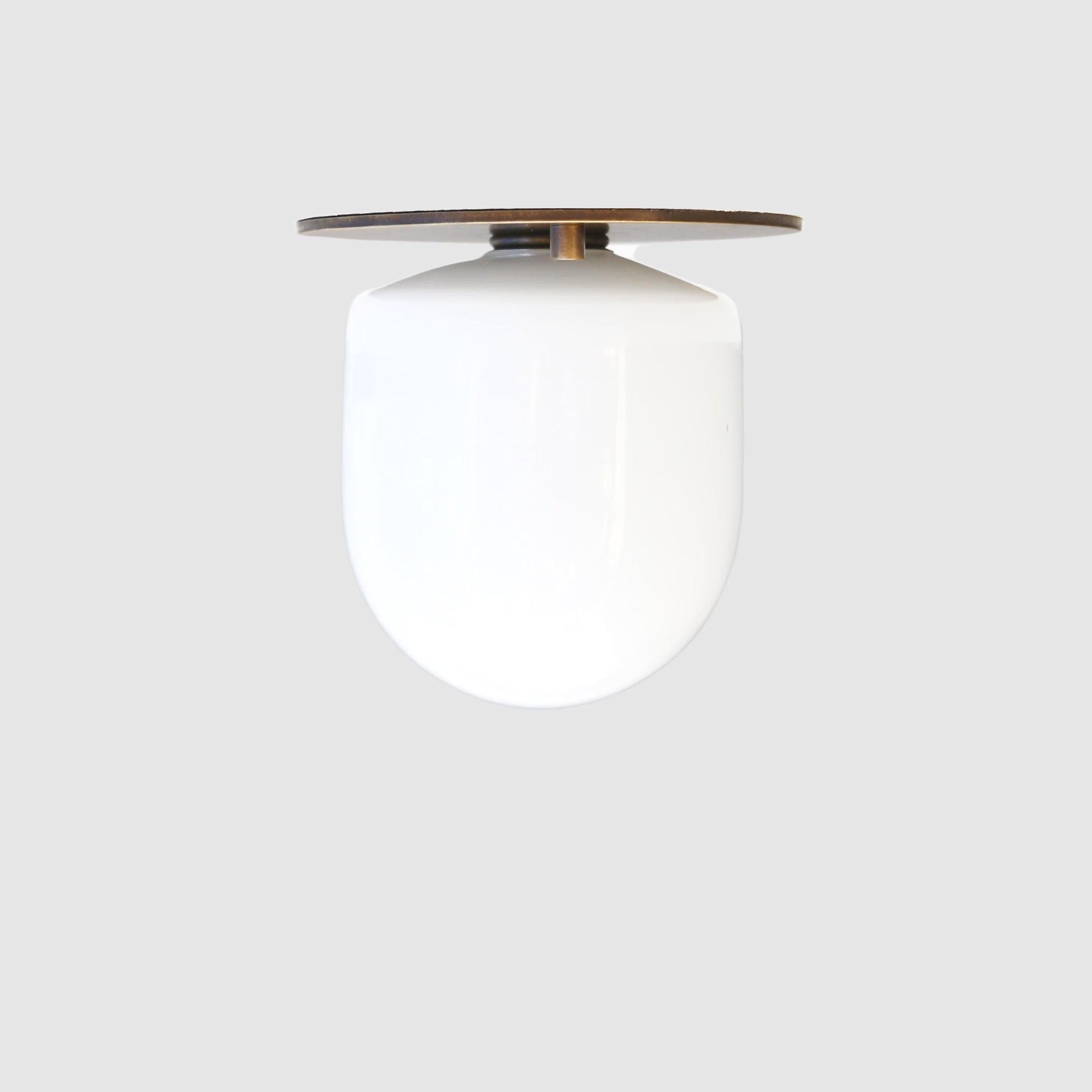 One-Light Opal Glass Dome Flush Mount Ceiling Light