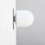 One-Light Opal Glass Dome Flush Mount Ceiling Light