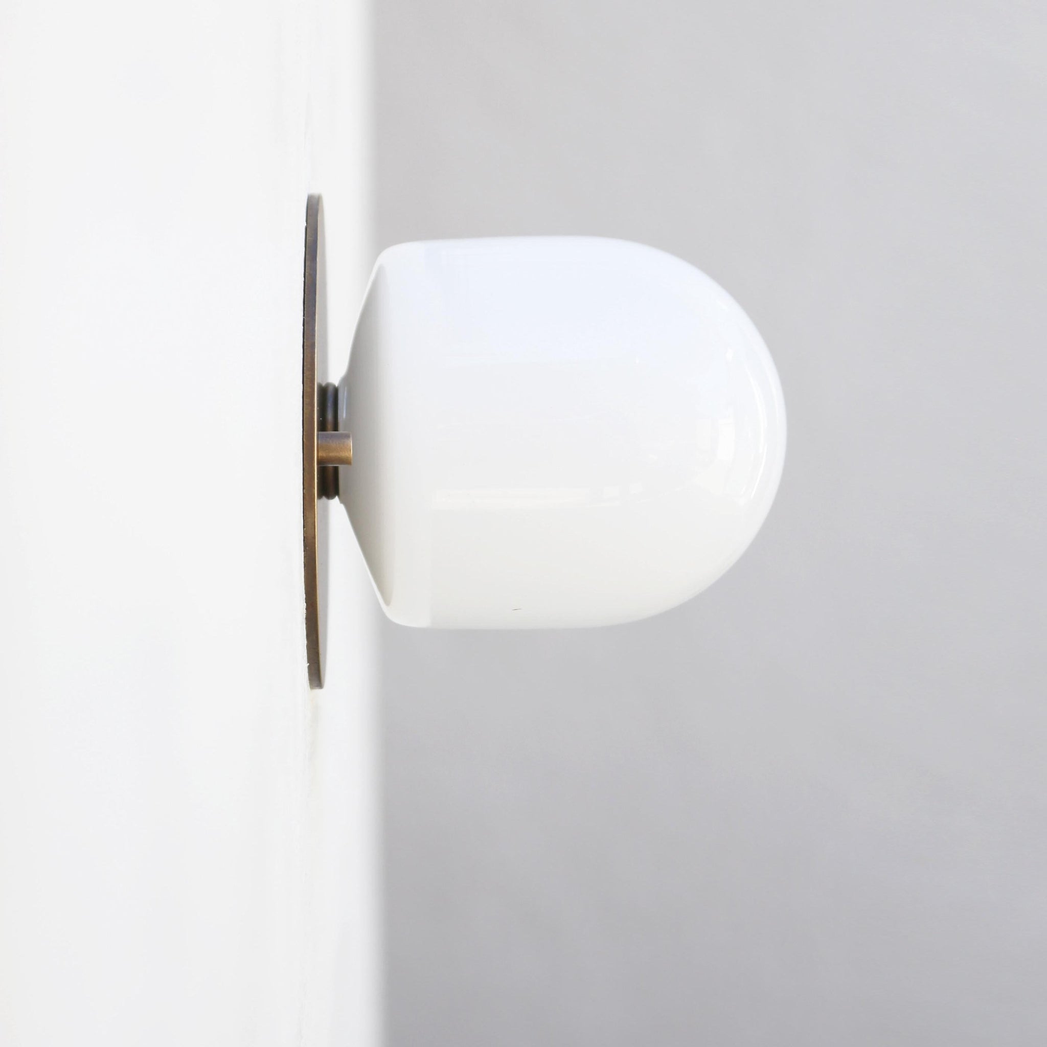One-Light Opal Glass Dome Flush Mount Ceiling Light