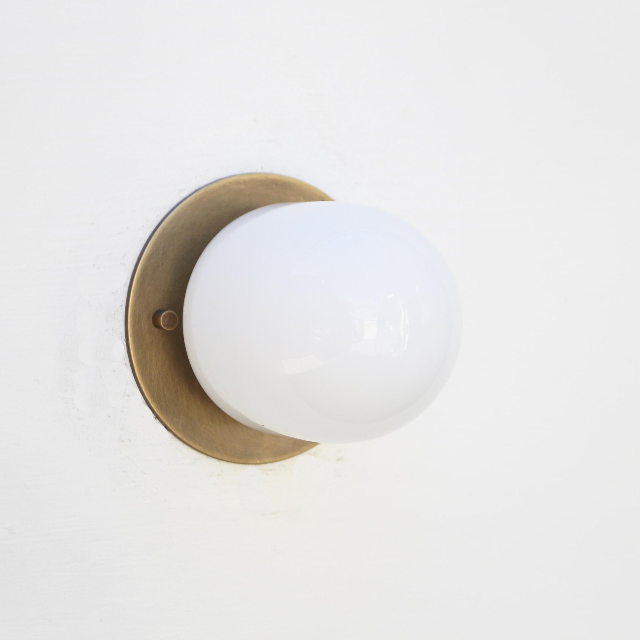 One-Light Opal Glass Dome Flush Mount Ceiling Light