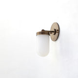 One-Light Opal Glass Tube Wall Sconce