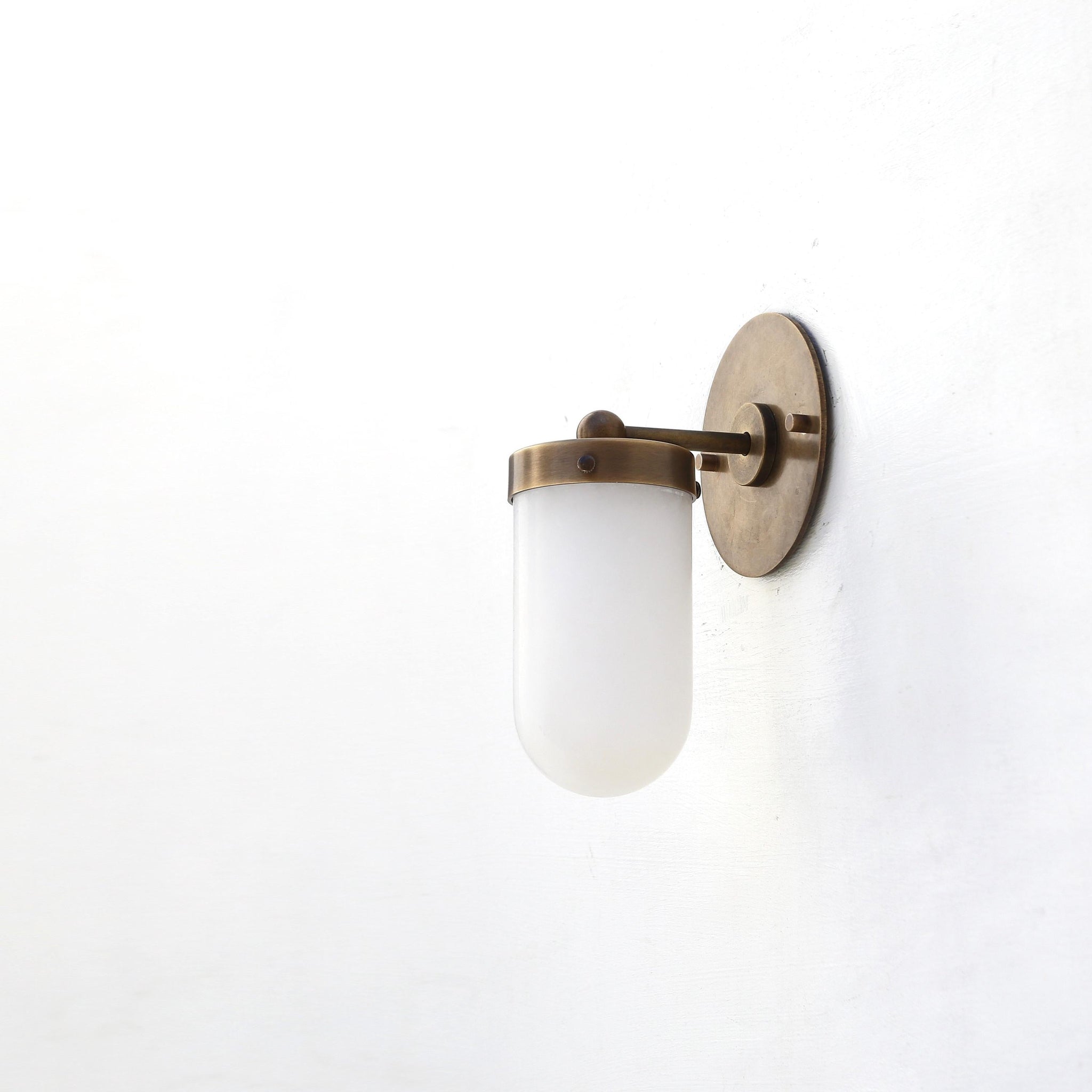 One-Light Opal Glass Tube Wall Sconce