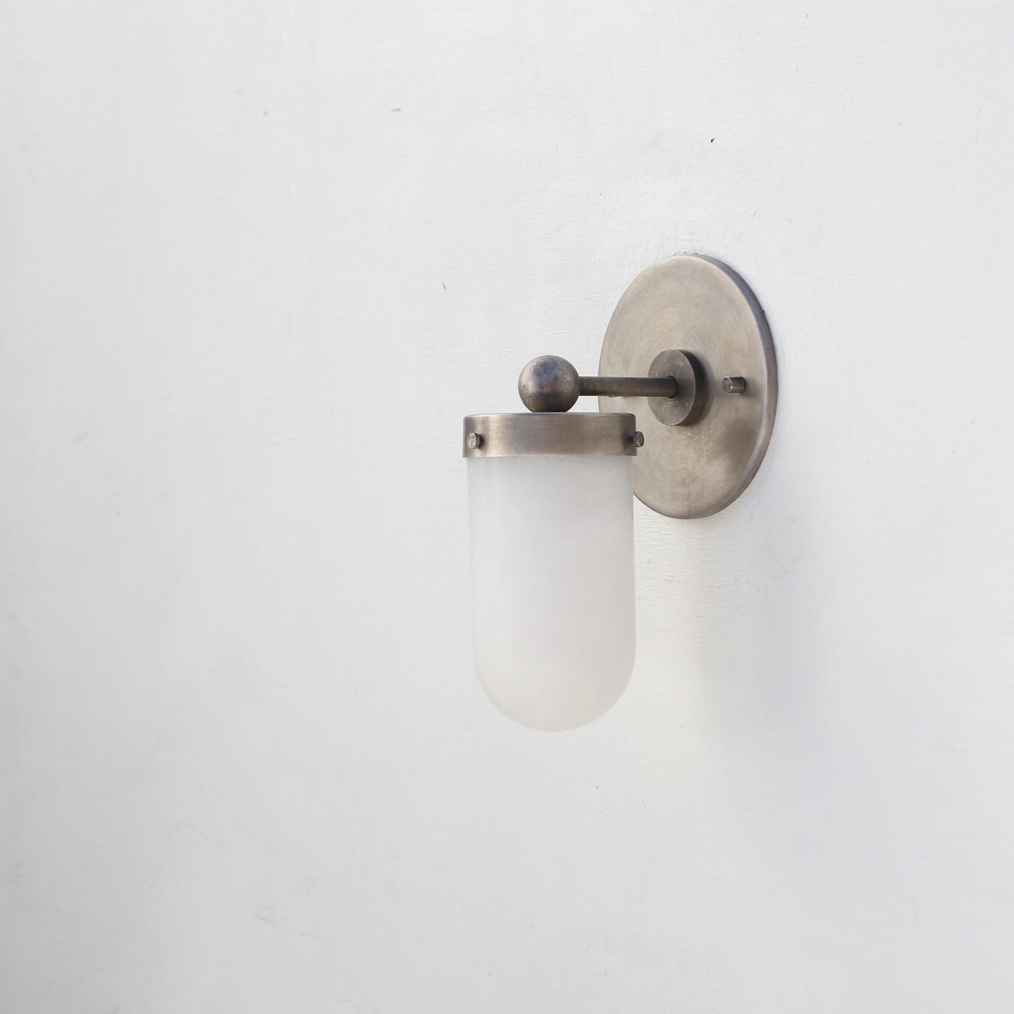 One-Light Opal Glass Tube Wall Sconce