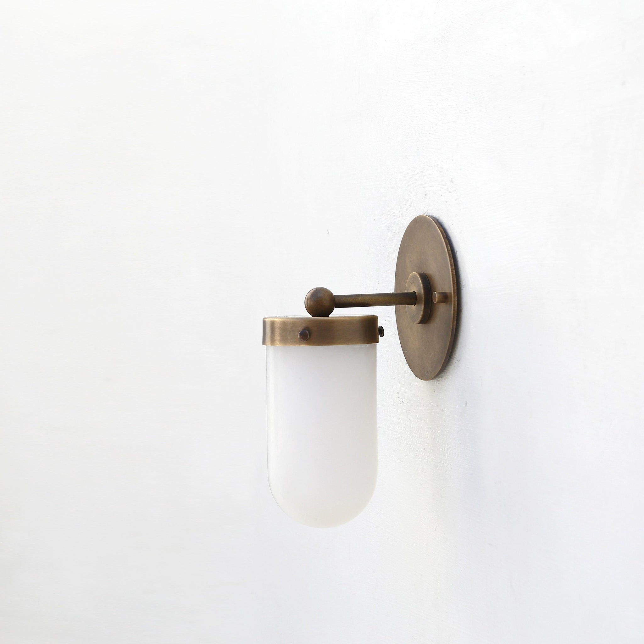 One-Light Opal Glass Tube Wall Sconce