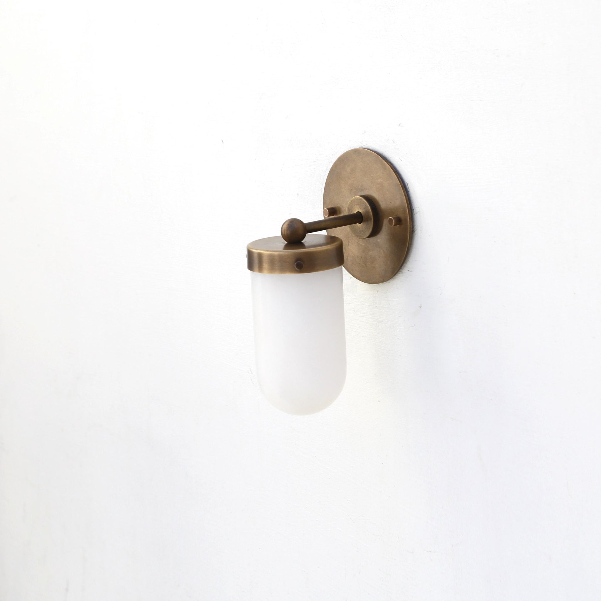 One-Light Opal Glass Tube Wall Sconce