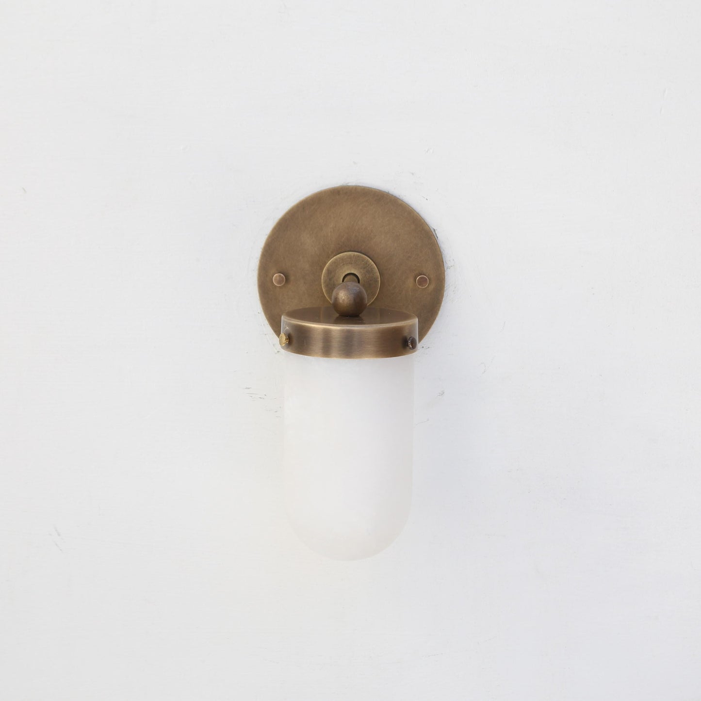 One-Light Opal Glass Tube Wall Sconce