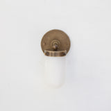 One-Light Opal Glass Tube Wall Sconce