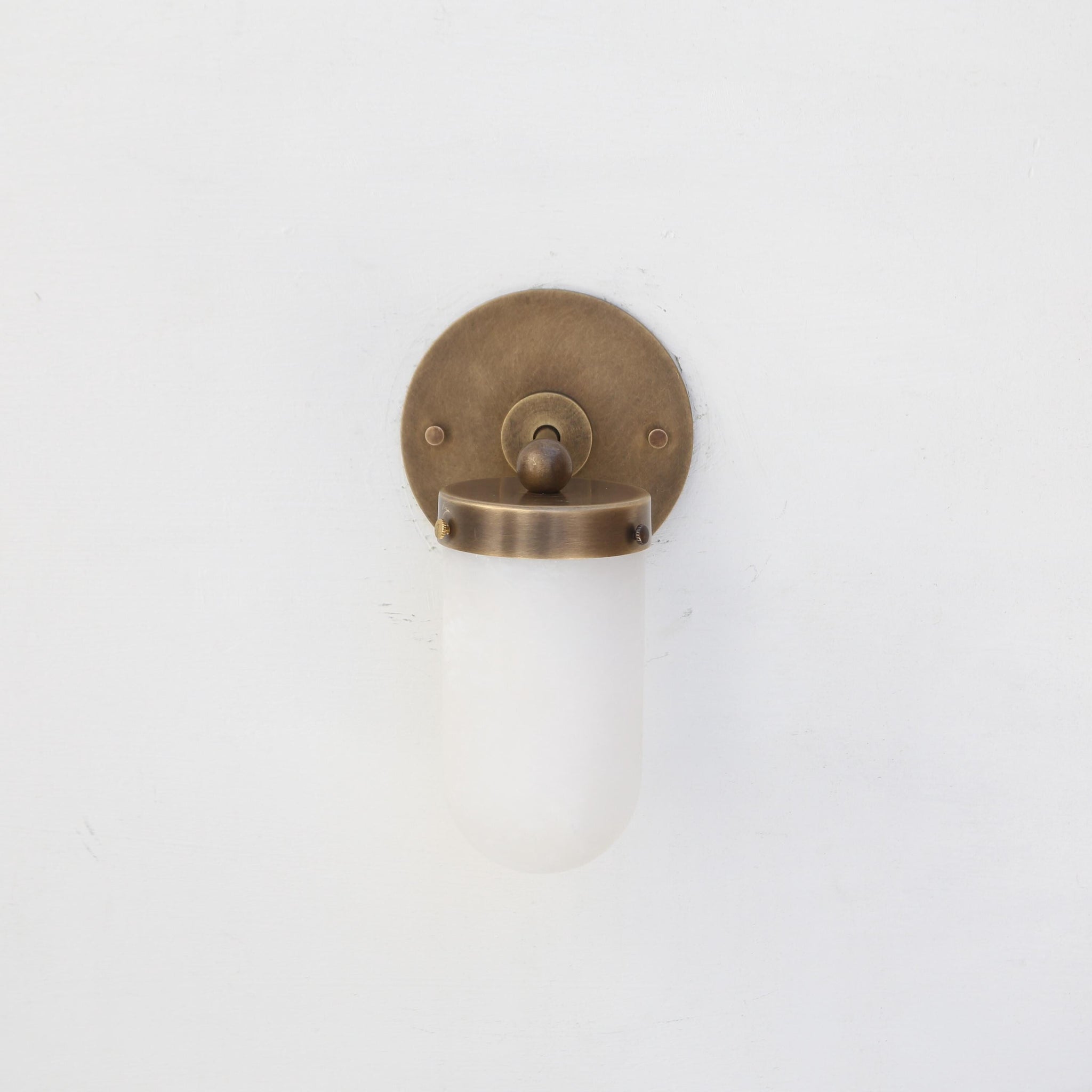 One-Light Opal Glass Tube Wall Sconce