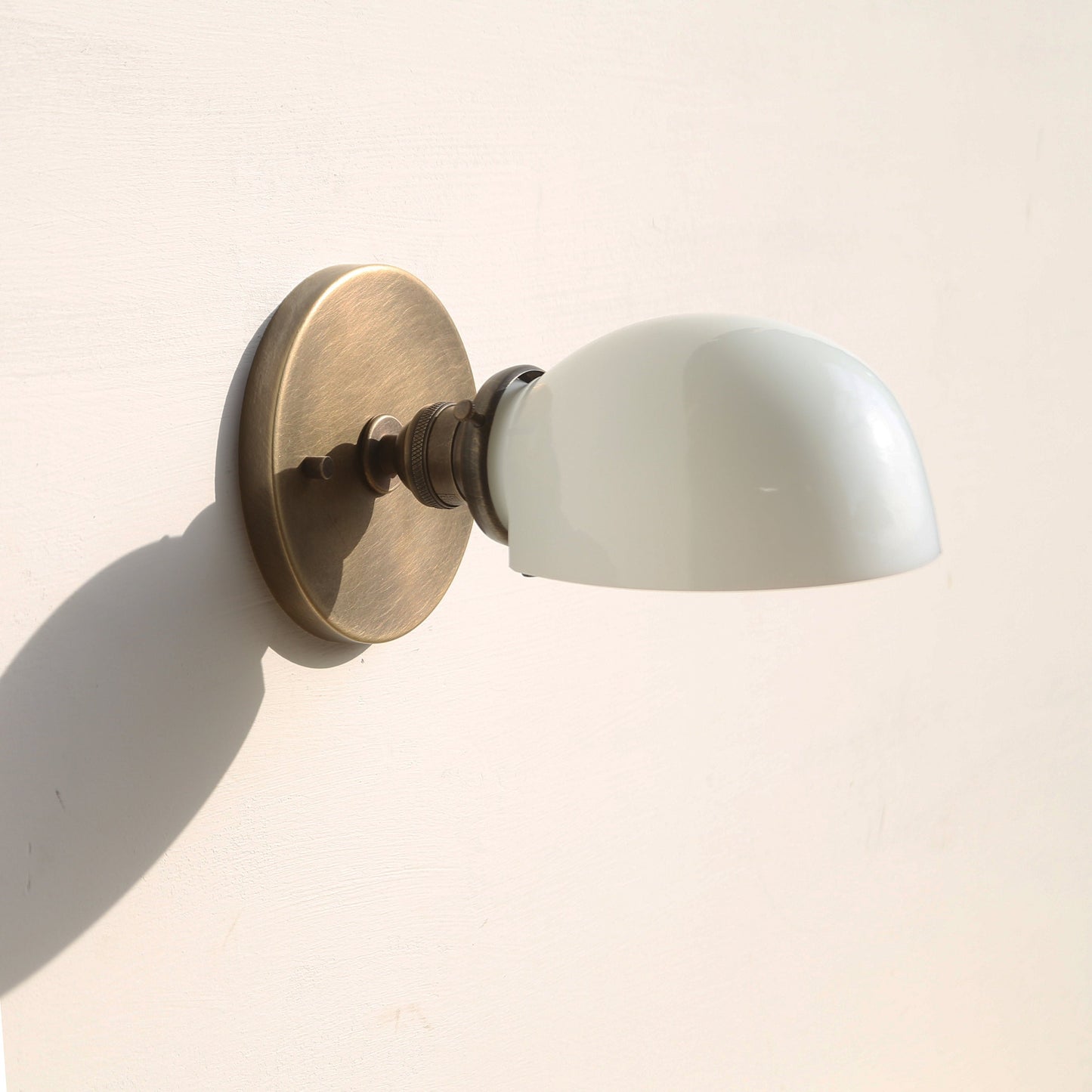 One-Light Opal Glass Vanity Wall Light