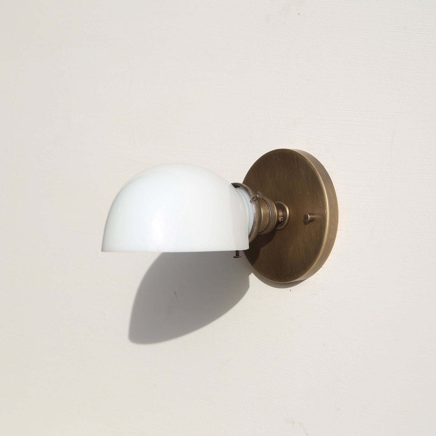 One-Light Opal Glass Vanity Wall Light