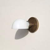 One-Light Opal Glass Vanity Wall Light