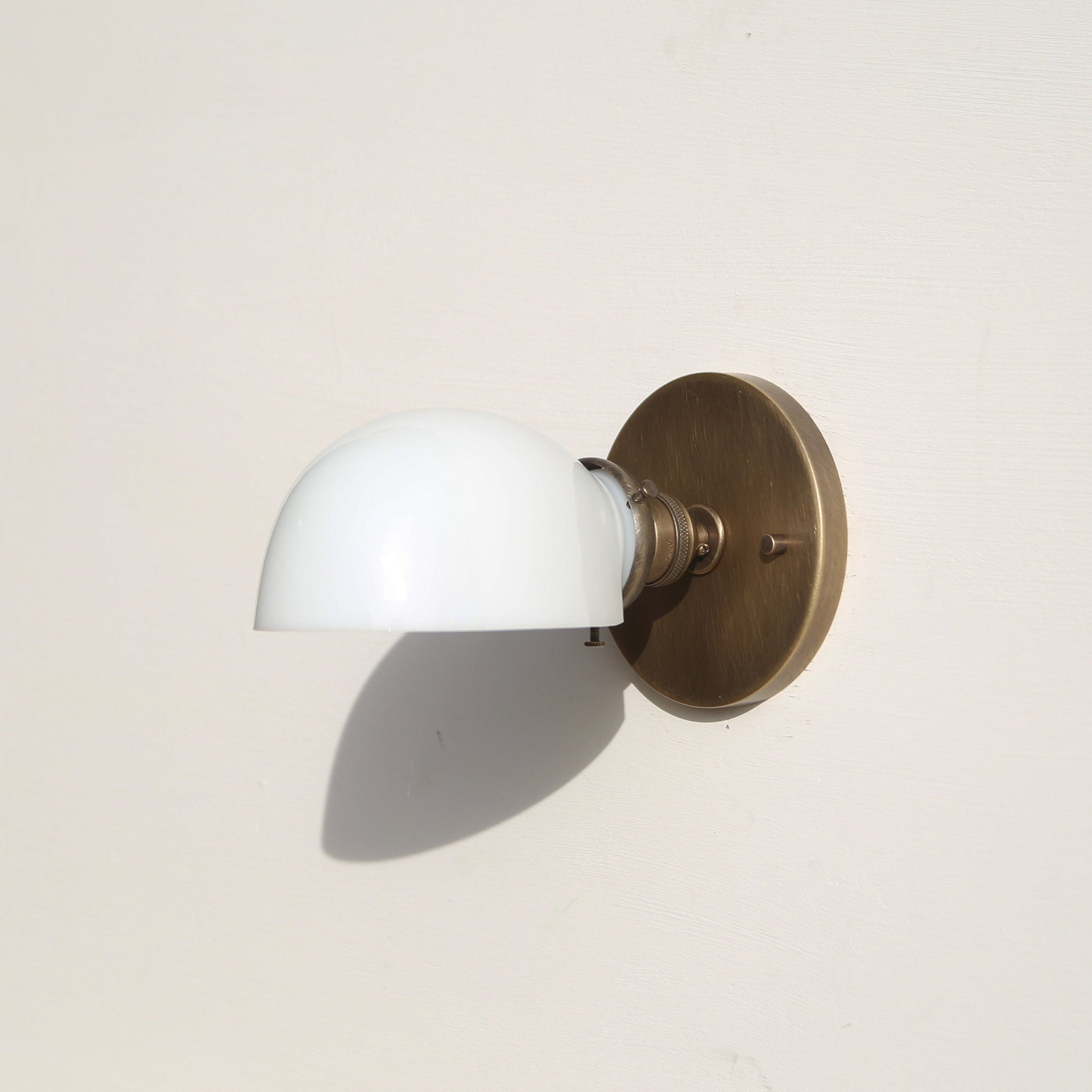 One-Light Opal Glass Vanity Wall Light