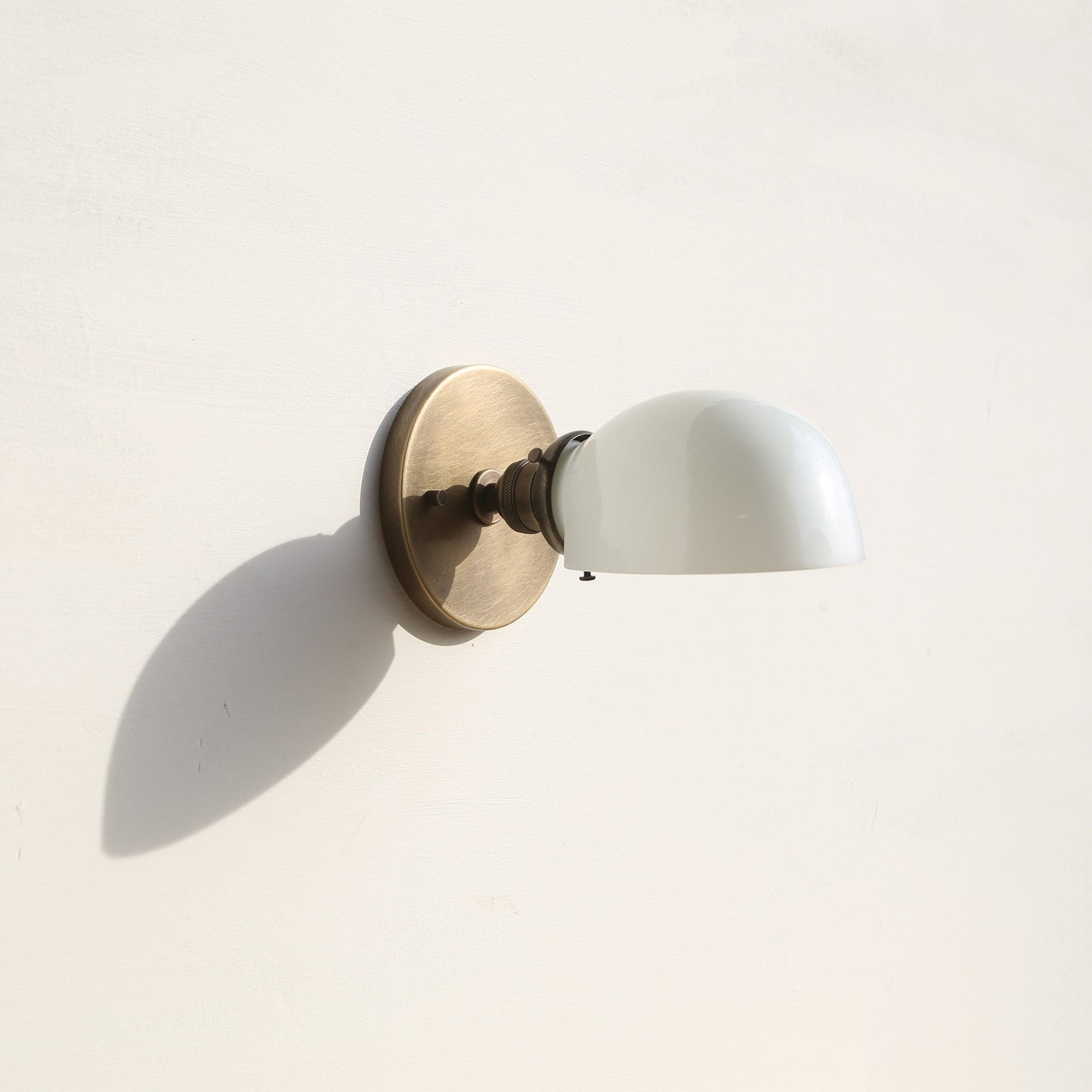 One-Light Opal Glass Vanity Wall Light