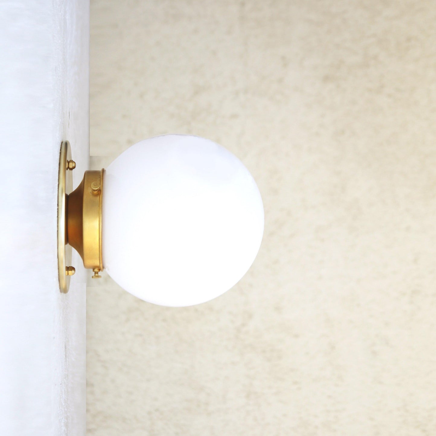 One-Light Opal Globe Low-Profile Ceiling Light