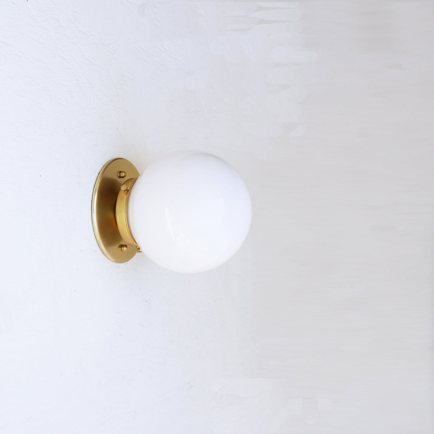 One-Light Opal Globe Low-Profile Ceiling Light