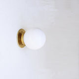 One-Light Opal Globe Low-Profile Ceiling Light