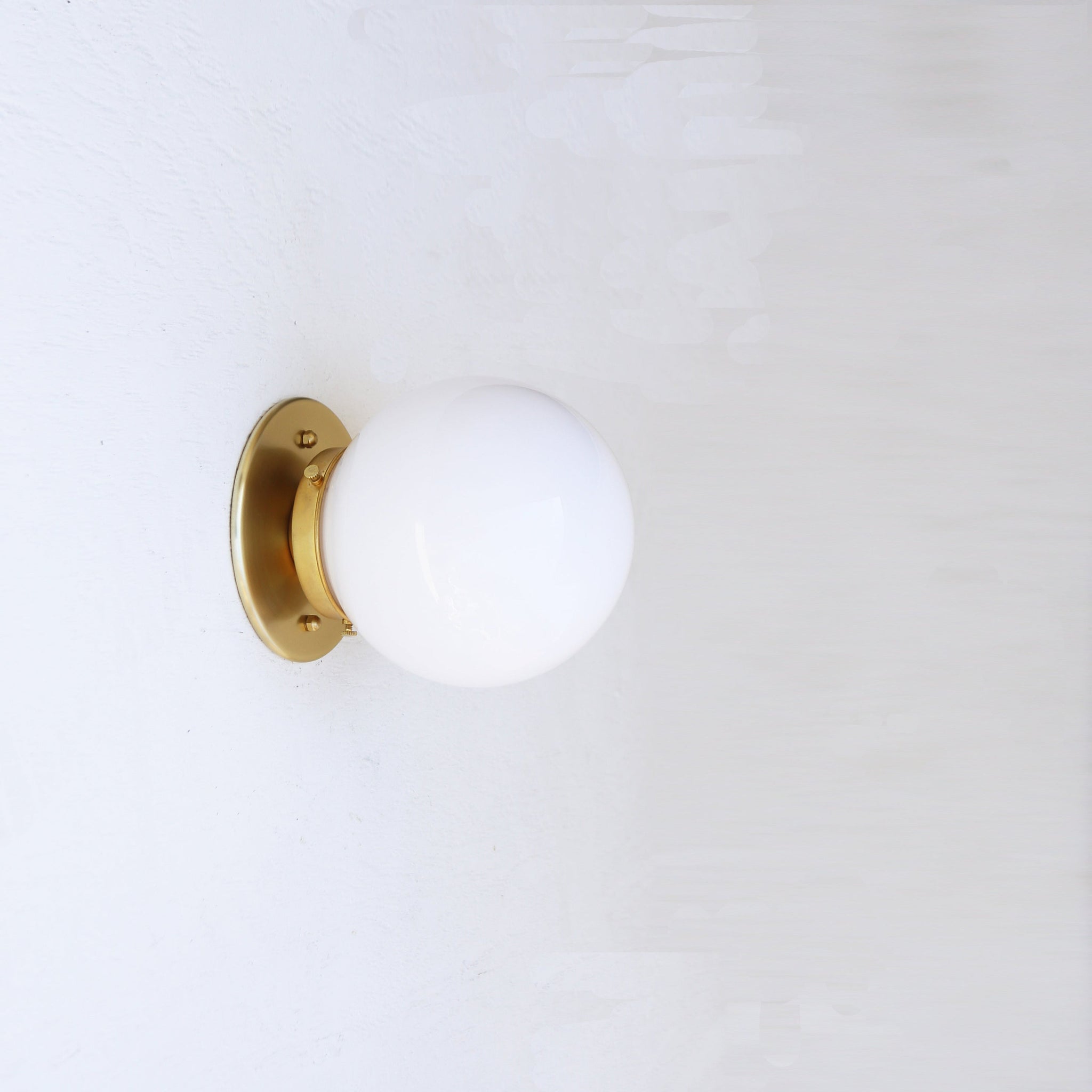 One-Light Opal Globe Low-Profile Ceiling Light