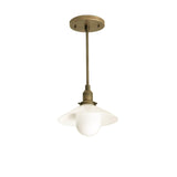 One-Light Pendant with Opal Glass Cone Shade
