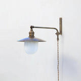One-Light Plug-In Swing-Arm Sconce with 8-Inch Flared Shade
