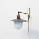 One-Light Plug-In Swing-Arm Sconce with 8-Inch Flared Shade