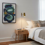 One-Light Plug-In Wall Sconce with Adjustable Brass Cylinder