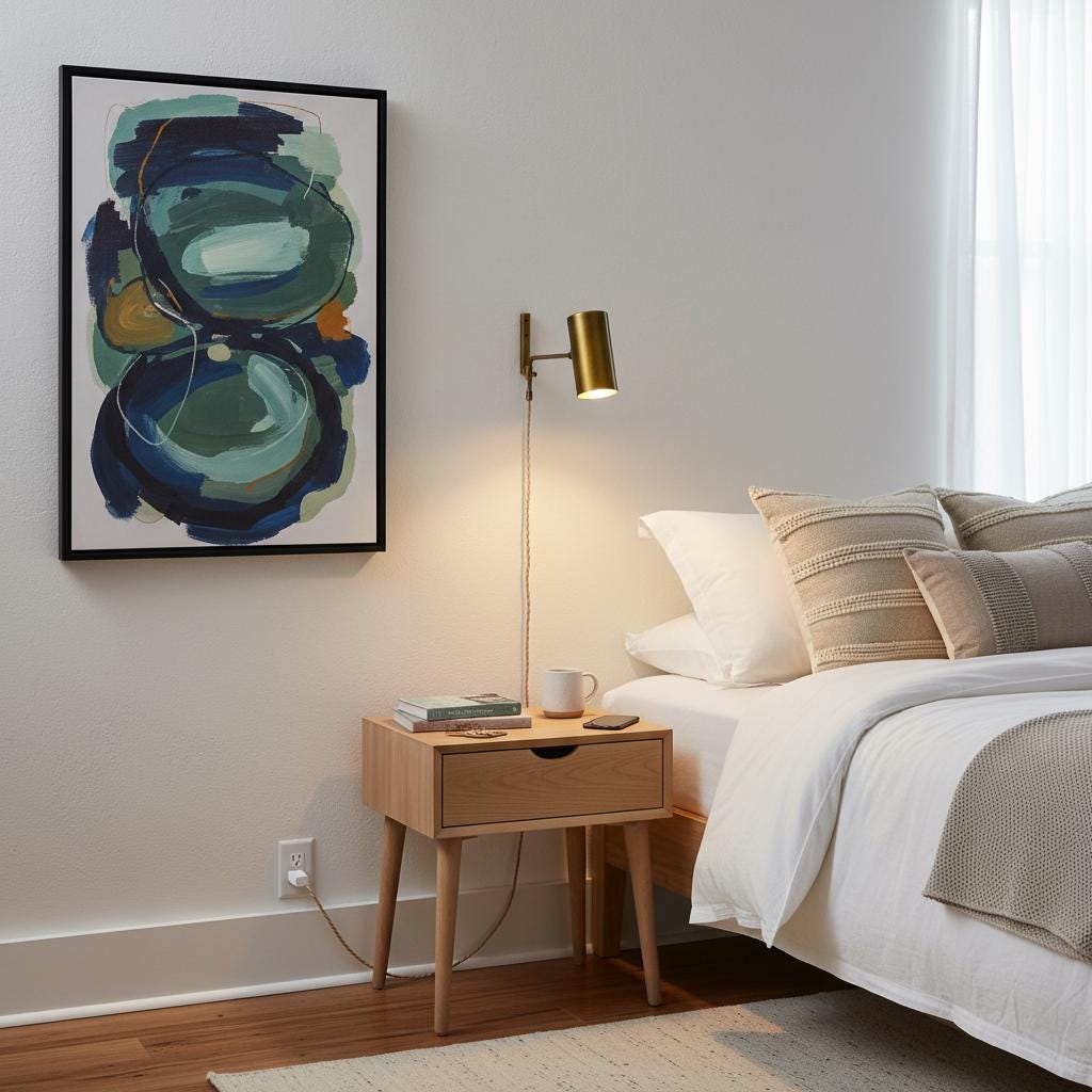 One-Light Plug-In Wall Sconce with Adjustable Brass Cylinder