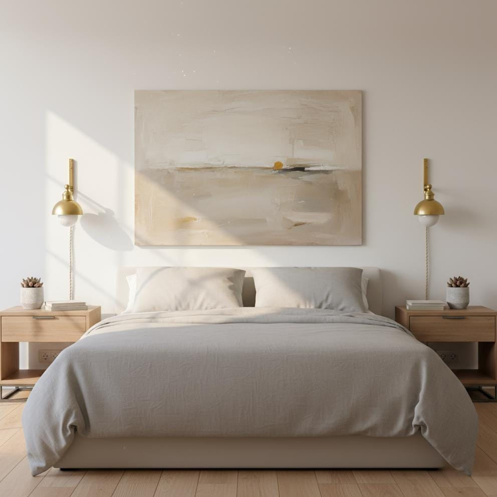 One-Light Plug-In Wall Sconce with Brass Dome Shade