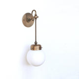 One-Light Rod-Drop Wall Sconce with Opal Globe