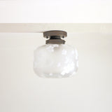 One-Light Sandblasted Glass Flush Mount Ceiling Light