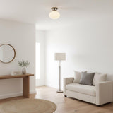 One-Light Schoolhouse Ceiling Light with Darkened Fittings