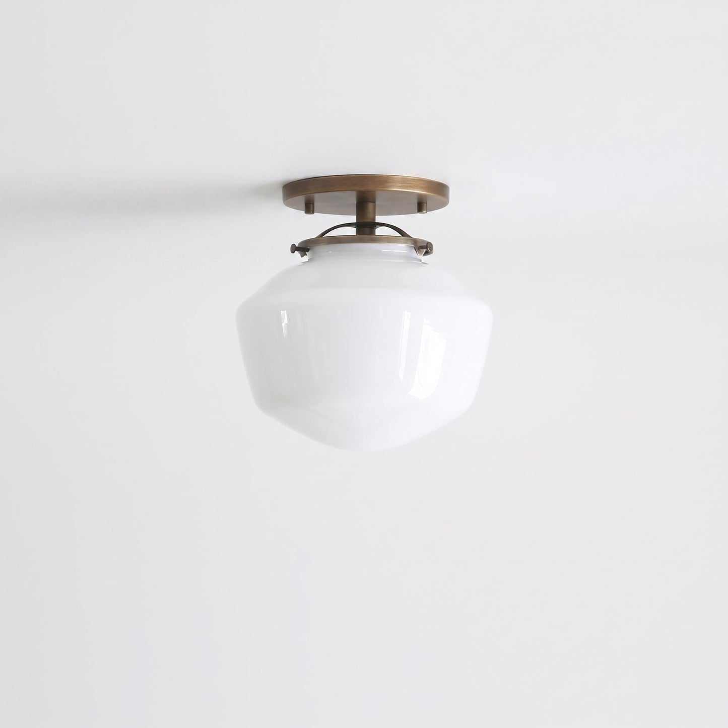 One-Light Schoolhouse Flush Mount Ceiling Light