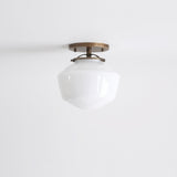 One-Light Schoolhouse Flush Mount Ceiling Light