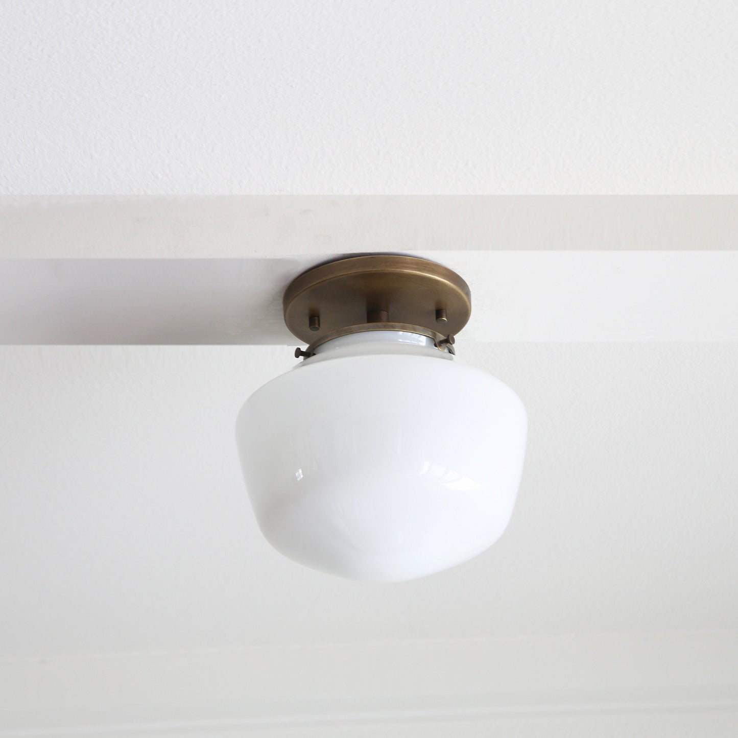 One-Light Schoolhouse Flush Mount Ceiling Light