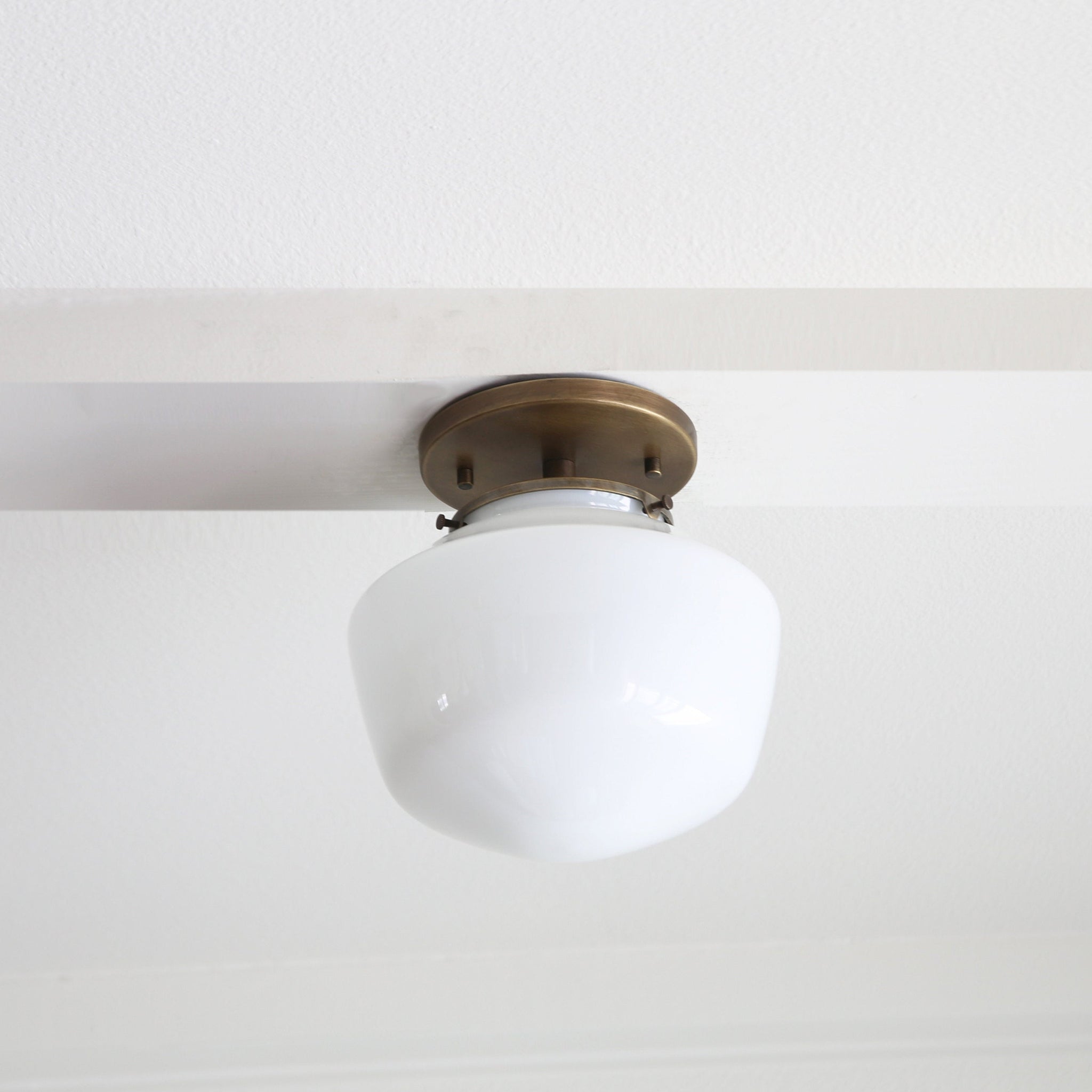 One-Light Schoolhouse Flush Mount Ceiling Light