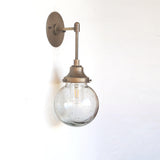 One-Light Seeded Glass Globe Wall Sconce