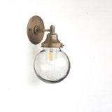 One-Light Seeded Glass Globe Wall Sconce