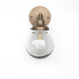 One-Light Seeded Glass Globe Wall Sconce