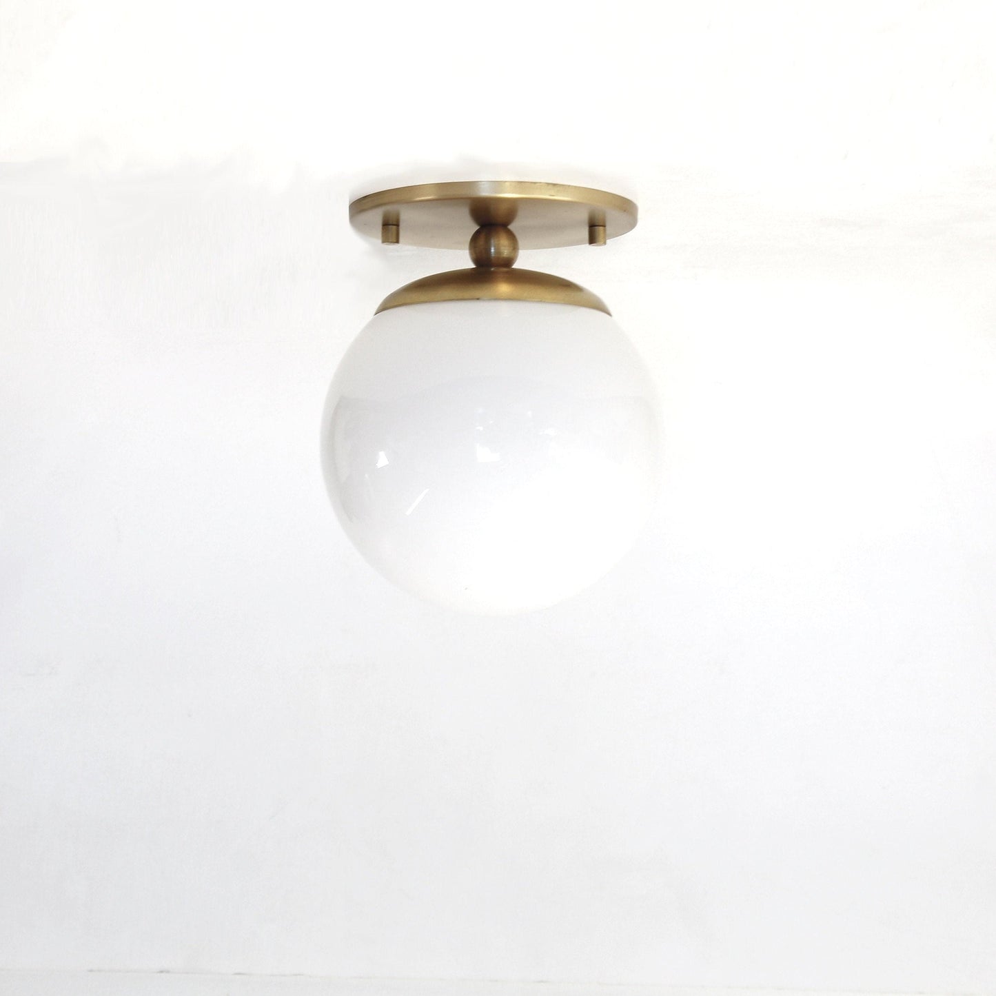 One-Light Six-Inch Opal Globe Flush Mount Ceiling Light