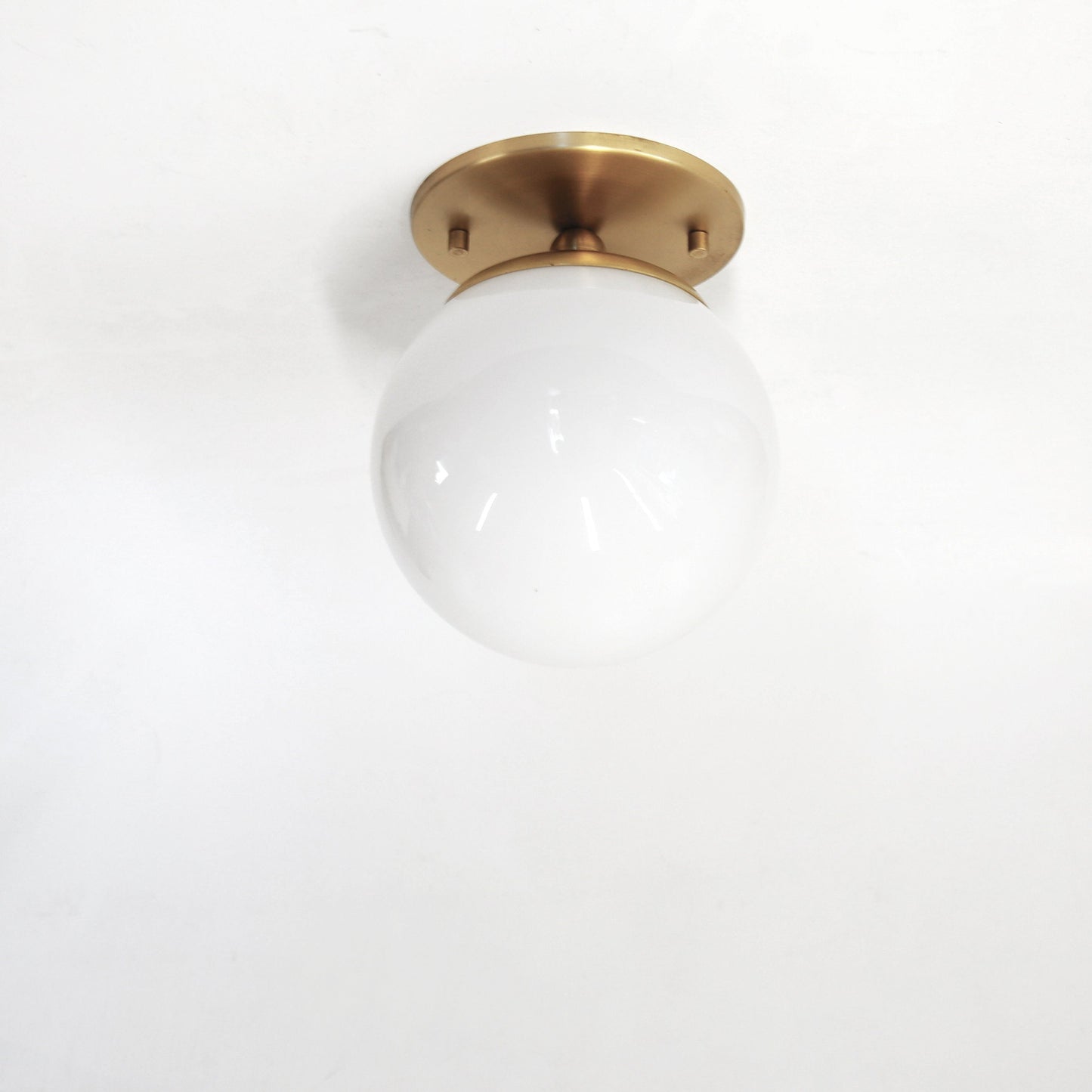 One-Light Six-Inch Opal Globe Flush Mount Ceiling Light