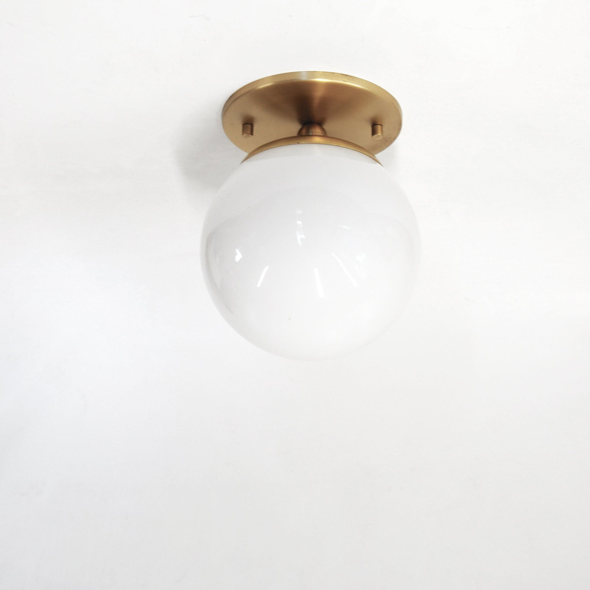 One-Light Six-Inch Opal Globe Flush Mount Ceiling Light