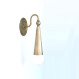 One-Light Slim Trumpet Brass Wall Sconce