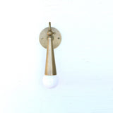One-Light Slim Trumpet Brass Wall Sconce