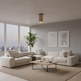 One-Light Square Canopy Cylinder Ceiling Spotlight