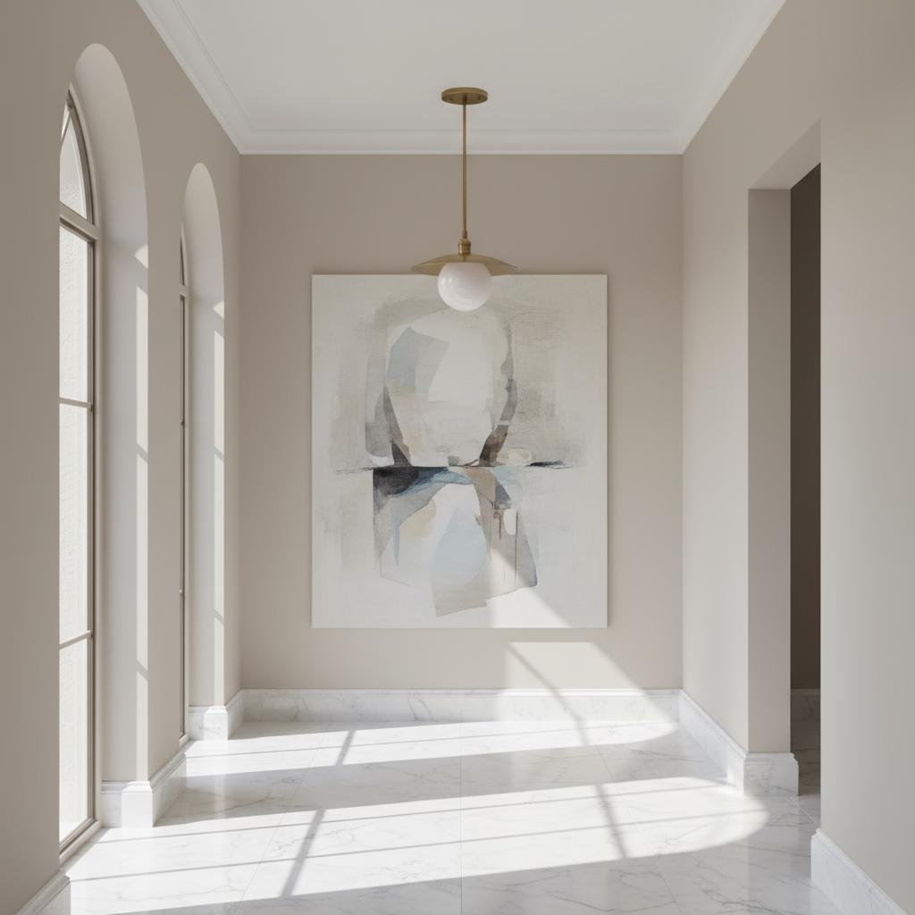 One-Light Stem Pendant with Brass Disc Shade